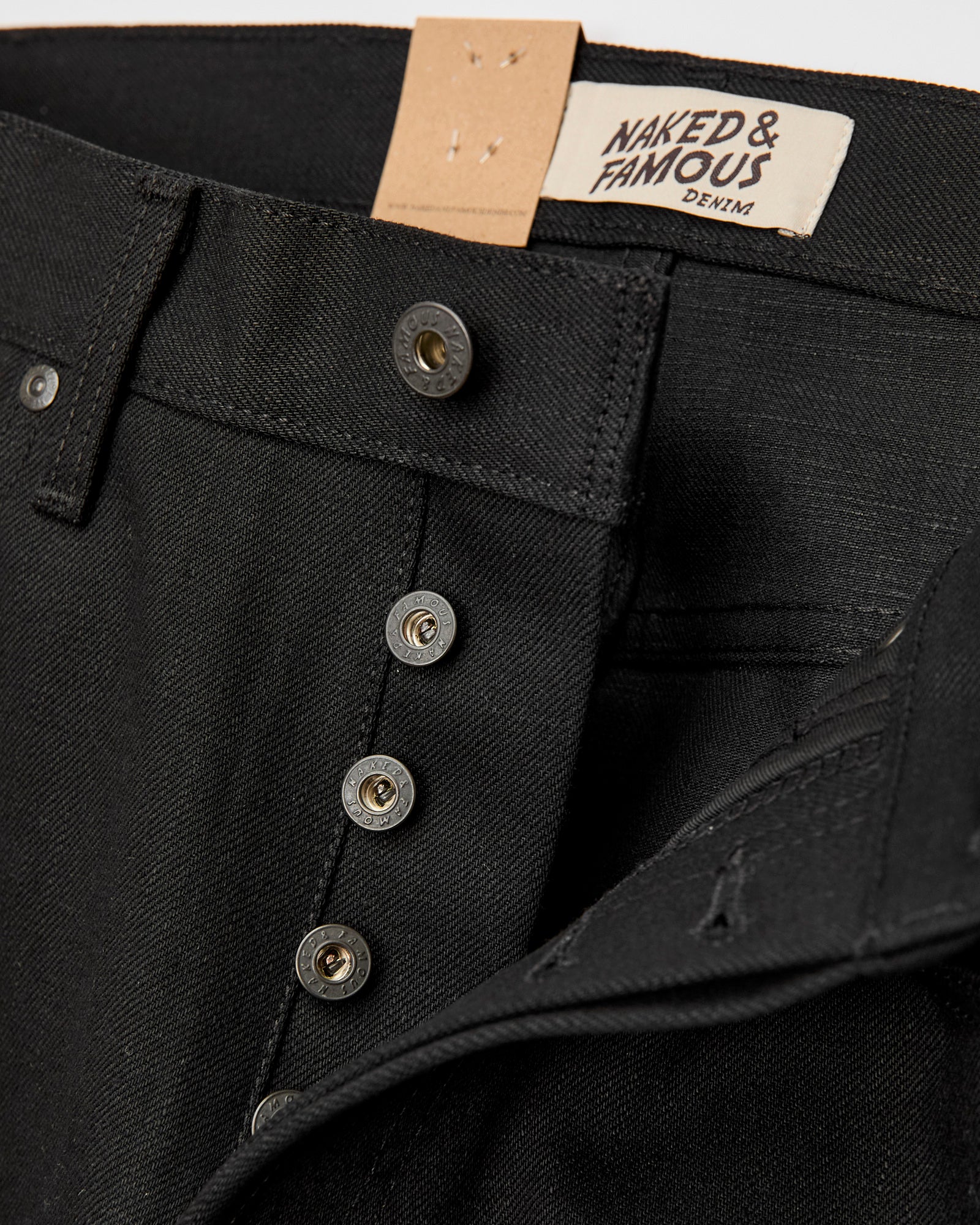 "Solid Black" 13oz Selvedge Denim - Weird Guy Fit - Image 6