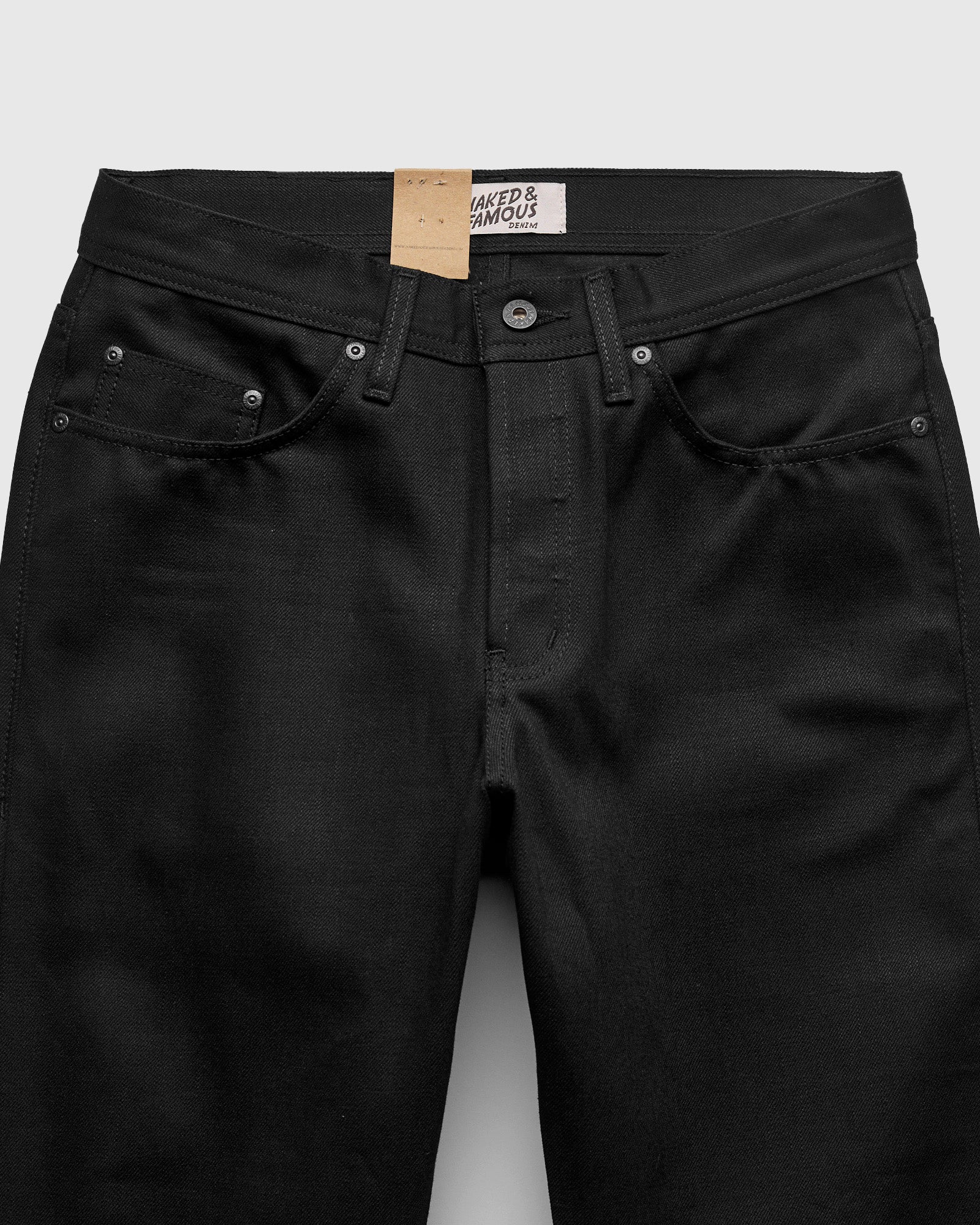 "Solid Black" 13oz Selvedge Denim - Weird Guy Fit - Image 8