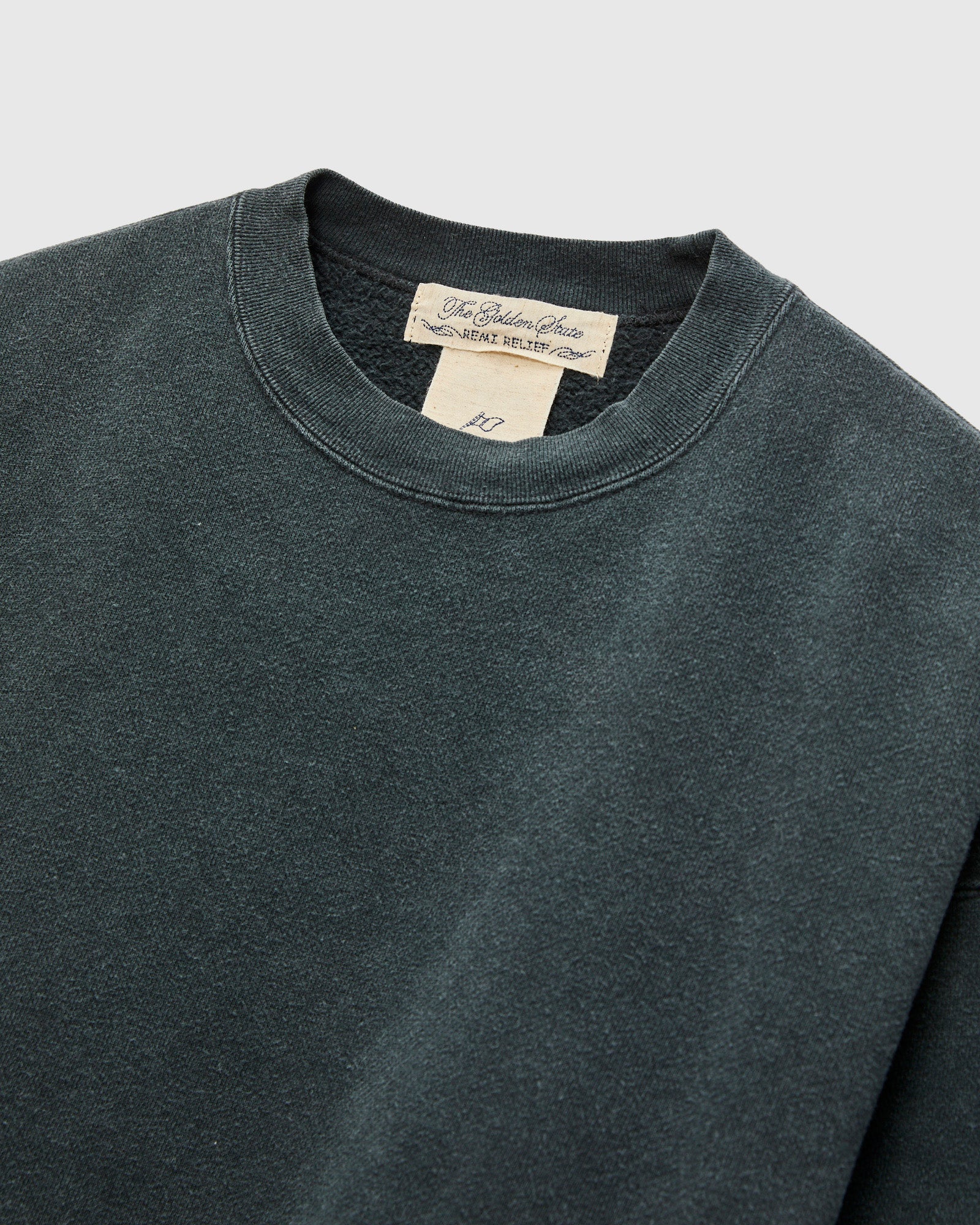 Special Finish Fleece Lined Crewneck in Black - Image 3