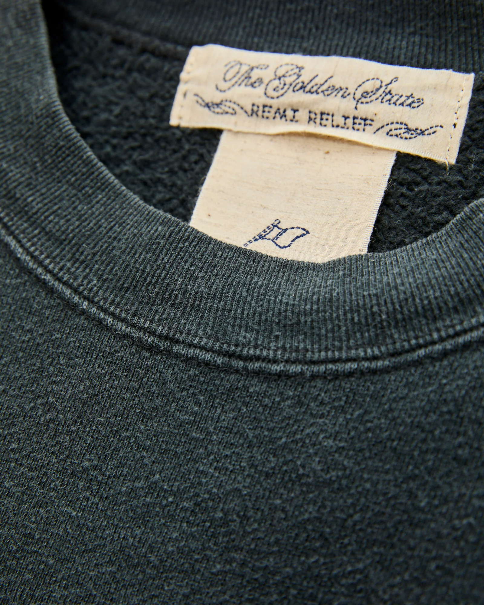 Special Finish Fleece Lined Crewneck in Black - Image 4