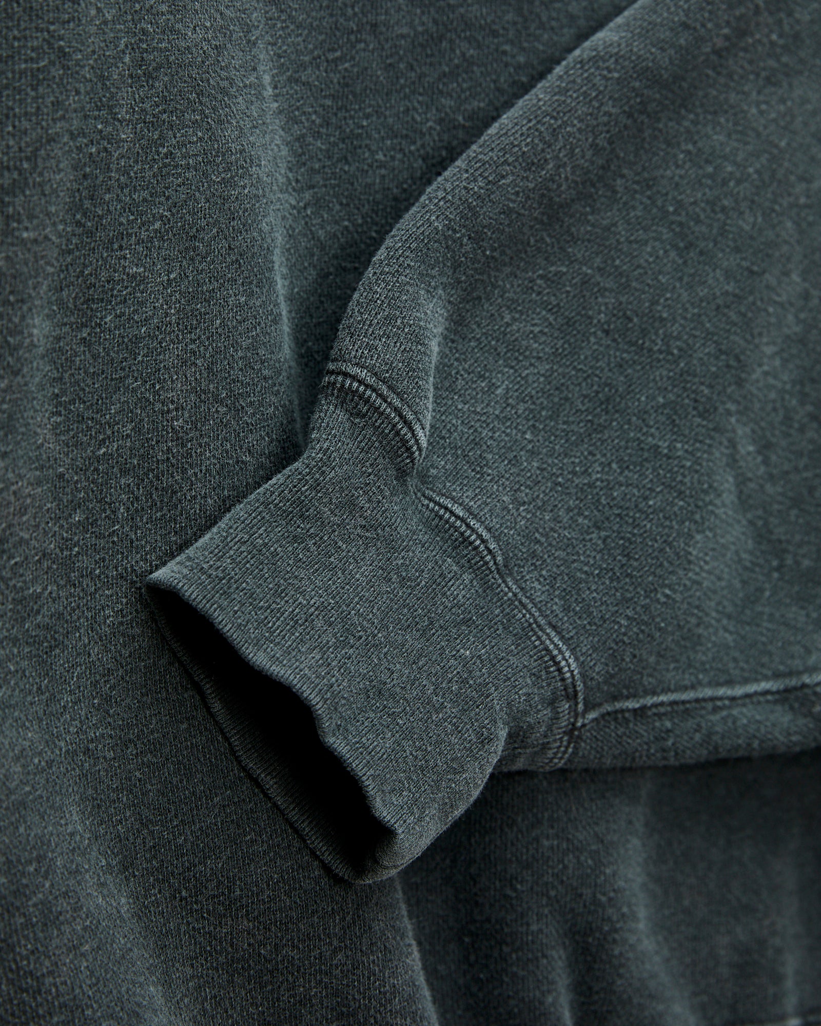 Special Finish Fleece Lined Crewneck in Black - Image 5