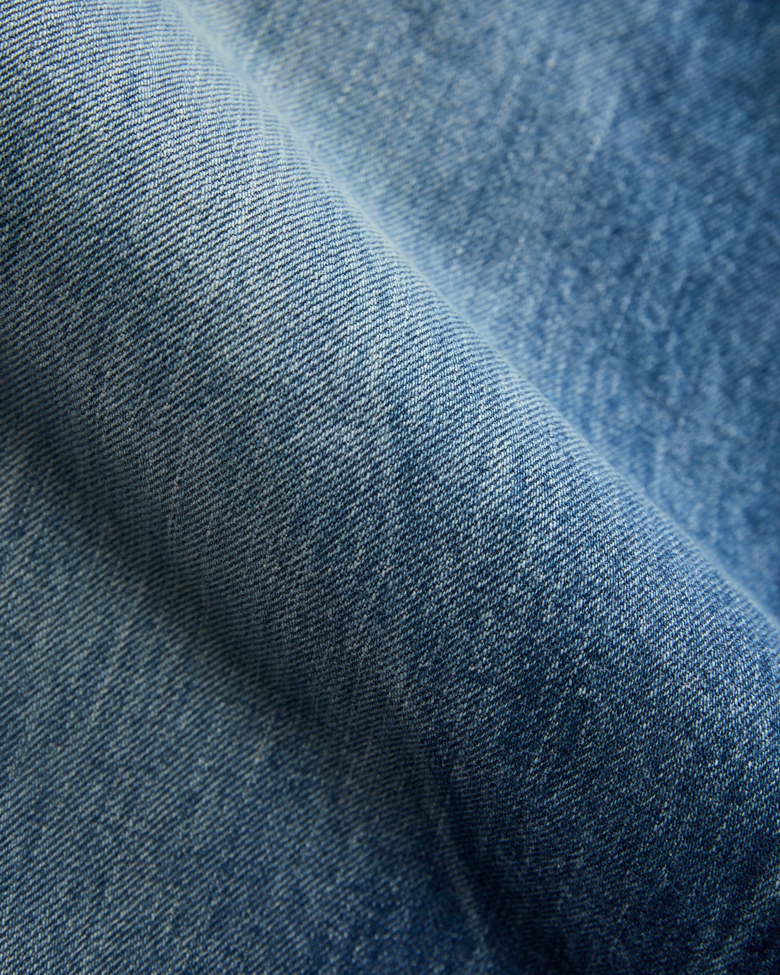 Straight 5 Pocket Selvedge Denim Pants in Medium Dark Blue Damage - Image 9