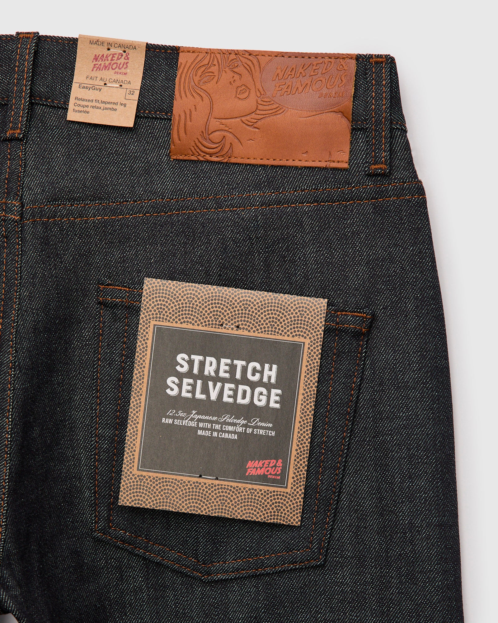 "Stretch Selvedge" 12.5oz Selvedge Denim - Easy Guy Fit - Image 4