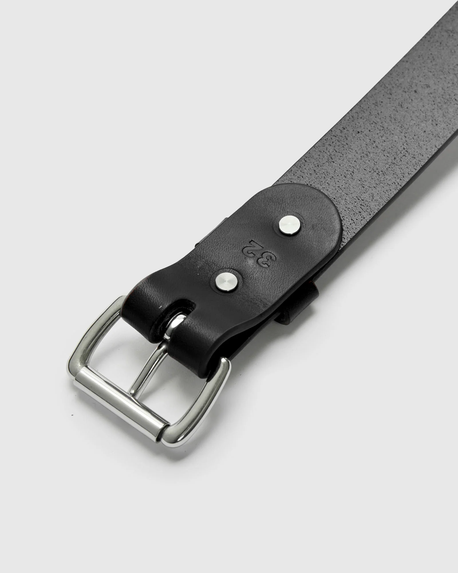 "Standard" 11oz Leather Belt in Black - Image 3