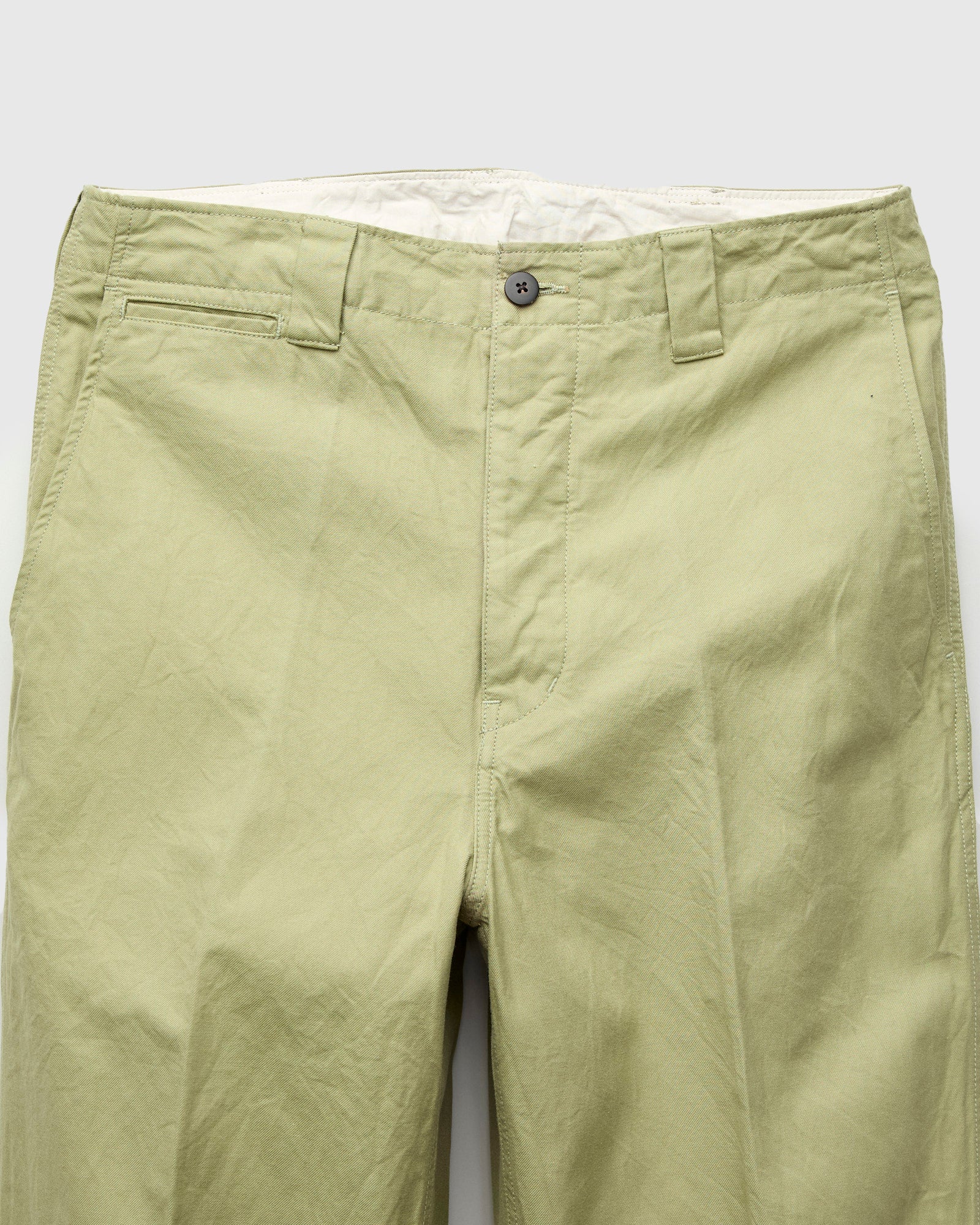 Wide Chino Pants in Light Green - Image 4