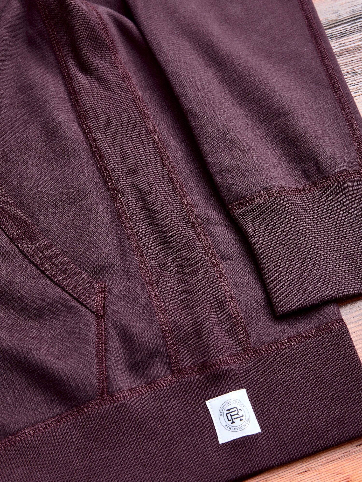Zip Hoodie in Oxblood - Image 10