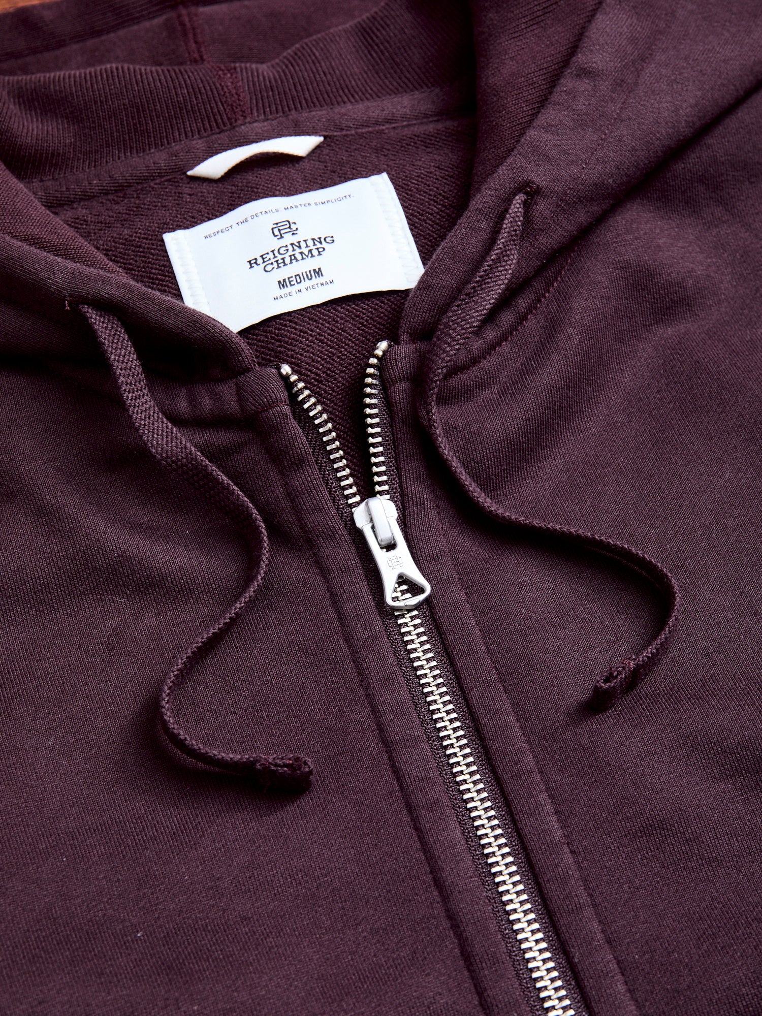 Zip Hoodie in Oxblood - Image 4