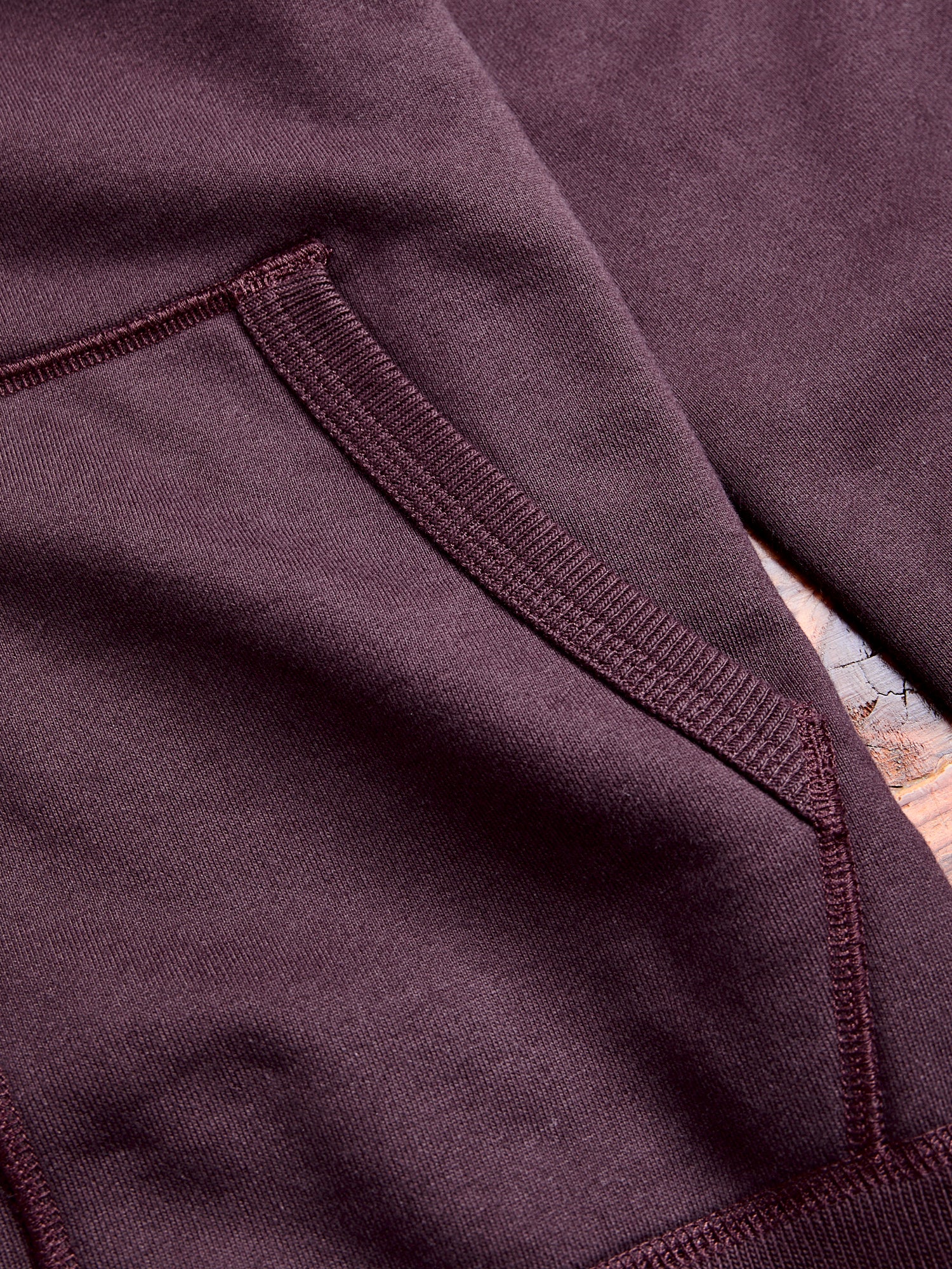 Zip Hoodie in Oxblood - Image 6