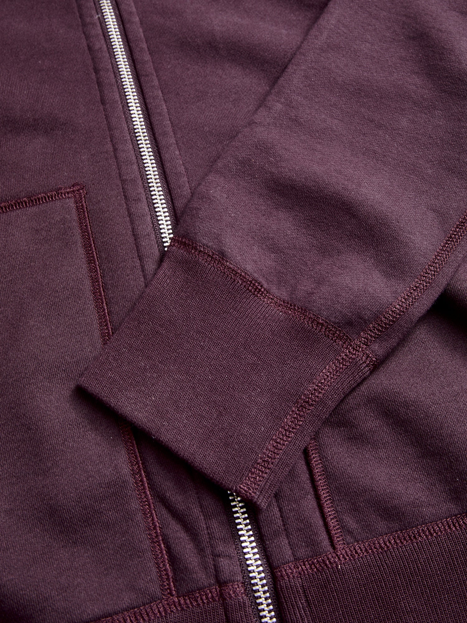 Zip Hoodie in Oxblood - Image 8