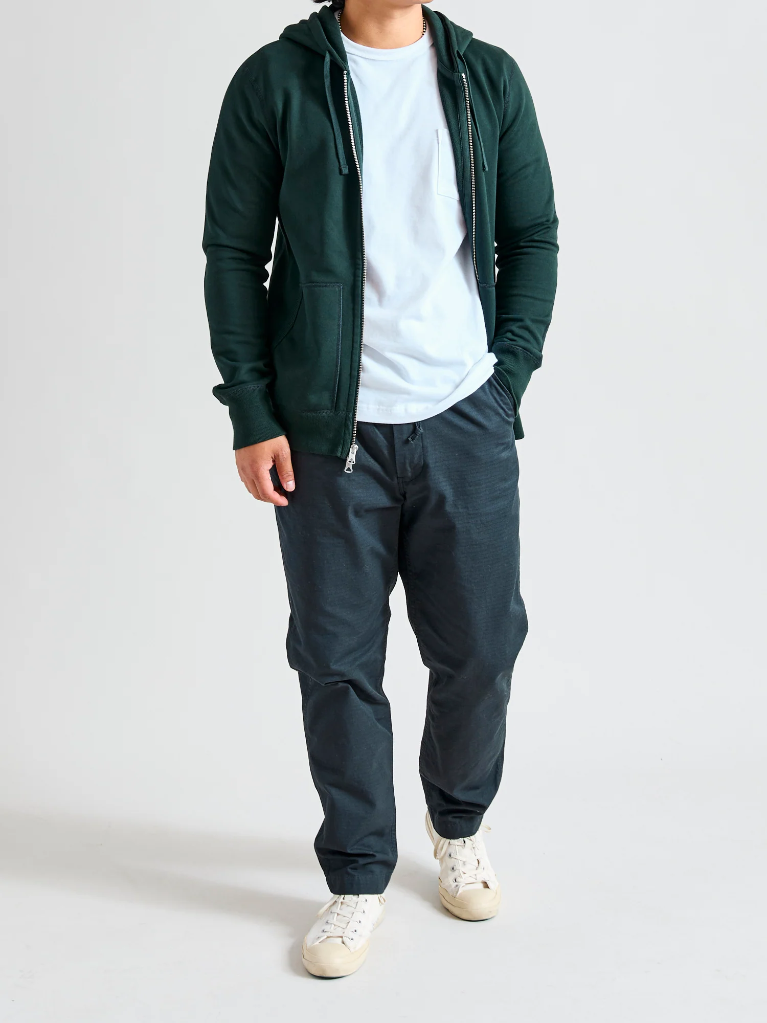Zip Hoodie in Petrol - Image 12