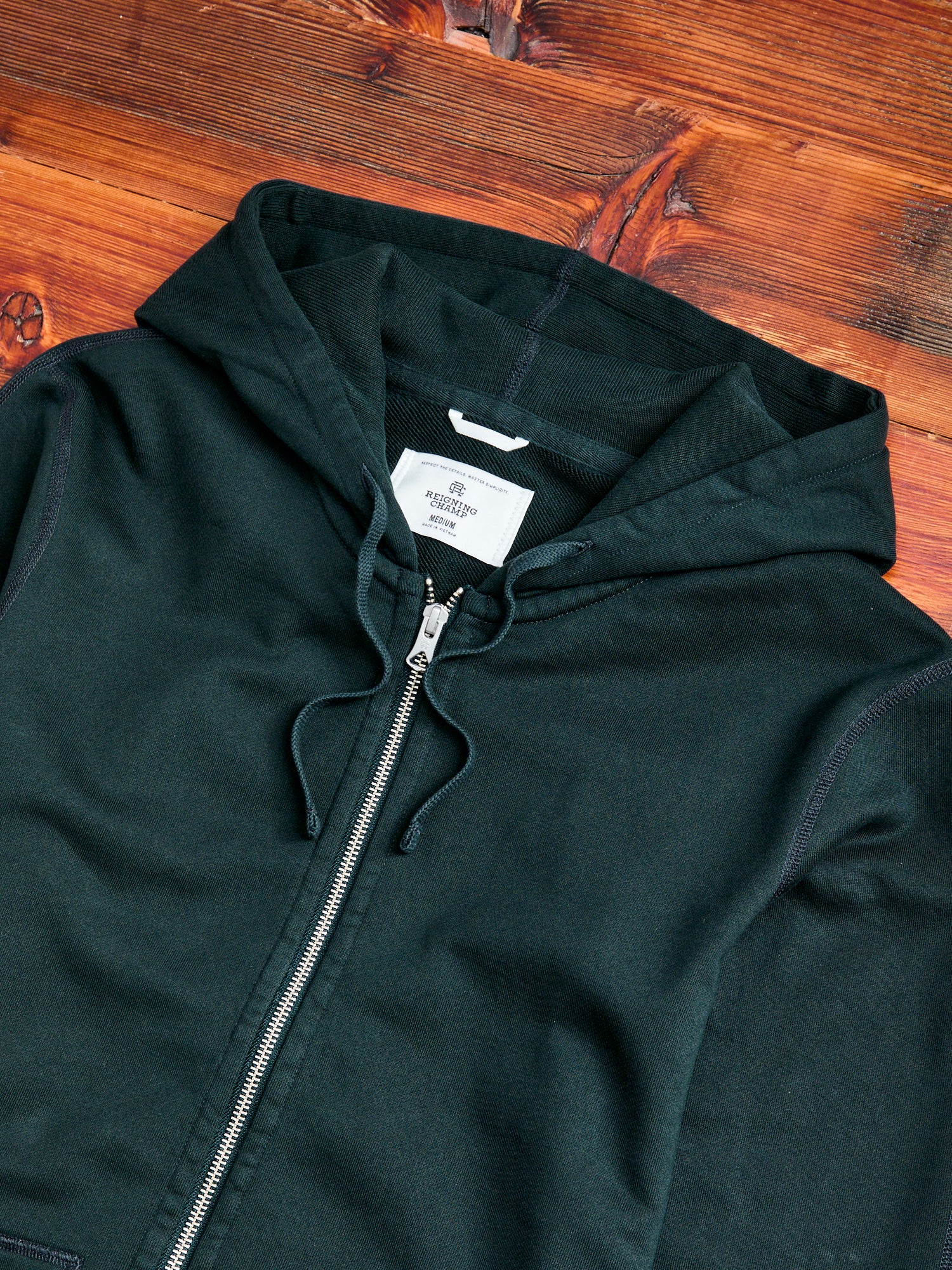 Zip Hoodie in Petrol - Image 3