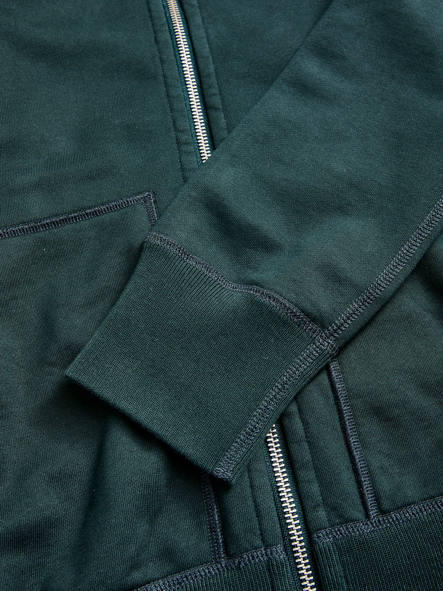 Zip Hoodie in Petrol - Image 8